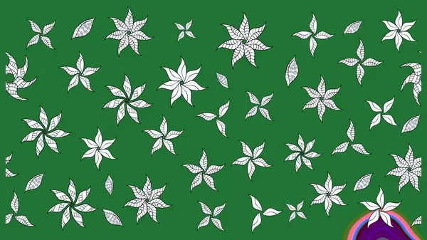 Raster. Sabıka fotoğraflarında, bebek kıyafetlerinde, duvar kâğıtlarında, paket kutularında falan kullanılabilir. Zarif, parlak ve eskiz yeşil çiçek deseni tasarımı.