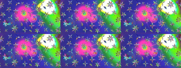 Düz Çiçek Elementleri Tasarımı. Mavi renkli çiçekler. Renkli Bahar Teması eskiz kalıbı. Sevimli çiçek raster deseni.