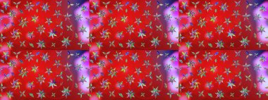 Raster illüstrasyonu. Güzel kumaş deseni. Küçük çiçekteki sevimli çiçek deseni. Güzel karalamalı çiçek deseni çiz..