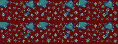 Raster illüstrasyonu. Çiçekli, yapraklı, çiçek desenli eskiz. El çizimi.