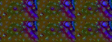 Eskiz arkaplan modeli. Suluboya, elle çizilmiş. Kahverengi yapraklı yabani çiçekler. Raster illüstrasyonu.