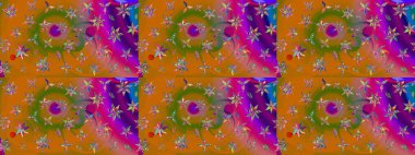 Poster ya da kapak için arka plan. Şirin, zarif çiçekler Raster illüstrasyonu. Tekstil için figür. Davetiye ve kartpostal tasarımı için dekoratif çiçek unsurları. Yapraklı çizim deseni.