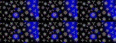 Tony 'nin kumaş kalıbını çiz. Raster illüstrasyonu. Modaya uygun kumaş deseni. Küçük çiçekte sevimli çiçek deseni var..