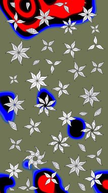 Beautiful watercolor Bouquet of summer flowers sketch pattern. Nice fabric pattern.