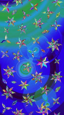 Botanik çizim kalıbı. Organik elementler. Suluboya etkisi. Raster deseni.