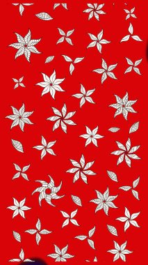 Çiçek desenli raster, kırmızı çizgi grafik desenli soyut raster arkaplan. Modern stil dokusu.