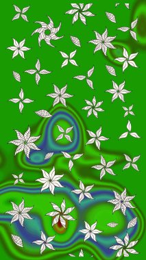 Desen, çizim, çiçek sınırı. Çiçek çelengi. Güzel, parlak, pürüzsüz kumaş, tuval. Kıvırcık, parlak örgü. Eski moda arka plan. Raster illüstrasyonu.