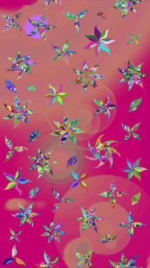 Sketch Floral Pattern in Raster illustration. Fancy fabric pattern. Colour Spring Theme sketch pattern Background. Flat Flower Elements Design.