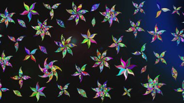 Güzel kumaş deseni. Raster illüstrasyonu. Bahar çiçekli güzel bir çiçek deseni..