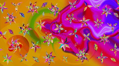 Zarif, parlak ve sarı çiçek desenli bir taslak. Sabıka baskıları, bebek kıyafetleri, duvar kâğıtları, paket kutuları vb..