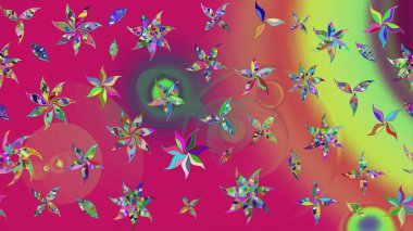 Çiçekler, dallar, bitkiler ve çiçekler. Raster illüstrasyonu. Güzel kumaş deseni. El çizimi.