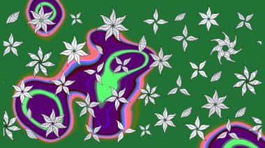 Robot resim. Küçük çiçekteki sevimli çiçek deseni. Raster illüstrasyonu.