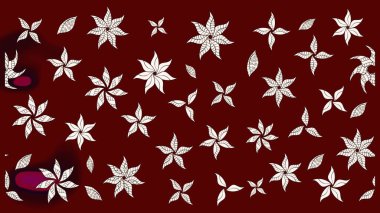 Kırmızı renkte çiçekler. Çiçekli karalama şeklinde Raster çiçek deseni. Nazik, sevimli çiçek arkaplanı..