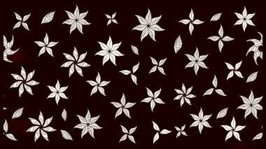 Yumuşak, bahar çiçekli arka plan. Çiçekli karalama şeklinde Raster çiçek deseni. Siyah renkte çiçekler.