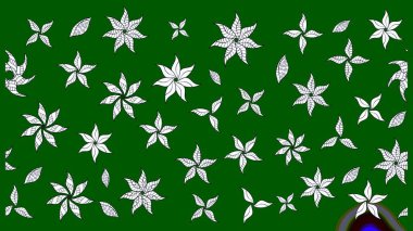 Süslü kumaş deseni. Raster illüstrasyonundaki çiçek desenli çizim. Renkli Bahar Teması eskiz kalıbı. Düz Çiçek Elementleri Tasarımı.