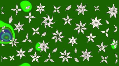 Renkli Bahar Teması eskiz kalıbı. Raster illüstrasyonu. Düz Çiçek Elementleri Tasarımı. Asya tekstil tarzında. Güzel kumaş deseni. Çiçek desenini çiz.