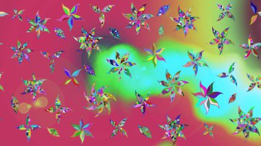 Çiçekli çiçek deseni, suluboya. Pembe renkli çiçekler. Renkli Bahar temalı eskiz kalıbı. Düz Çiçek Elementleri Tasarım Raster illüstrasyonu.