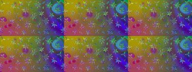 Küçük bir çiçekte eskiz deseni. Güzel kumaş deseni. Hoş bir çiçek geçmişi var. Raster illüstrasyonu.