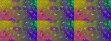 Çiçekler yeşile. Eskiz arkaplan modeli. Raster hisseleri. Suluboya, elle çizilmiş.