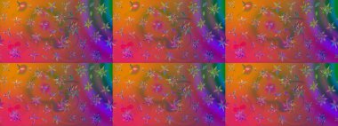 Raster illüstrasyonu. Tekstil veya kitap kapakları, imalat, duvar kağıtları, baskı, hediye paketi ve yapıştırma kitabı için çiçek eskizi geçmişi. Küçük ölçekli çiçeklerdeki basit sevimli desen.