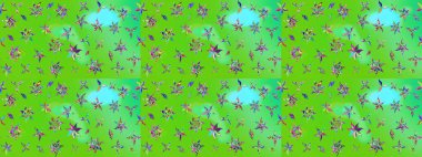 Güzel kumaş deseni. Bahar çiçekleriyle güzel bir çiçek deseni çizmişsin. Raster illüstrasyonu.