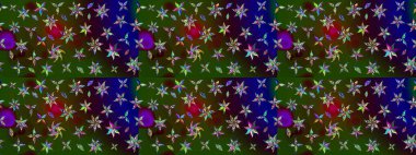 Çiçekli bahar çiçekleri. Moda baskıları için zarif bir şablon. Küçük çiçekte güzel bir desen. Küçük renkli çiçekler. Motley illüstrasyonu.