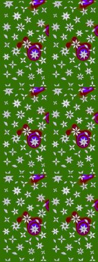 Elle çizilmiş sonbahar çiçeği deseni. Renkli yeşil çizim kalıbı. Doodle tarzı. Tekstil ve kapak tasarımı için mükemmel. Yeşil renkte çiçekler.