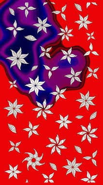 Raster illüstrasyonu. Güzel kumaş deseni. Bahar çiçekli güzel bir çiçek deseni..