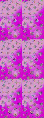 Vadinin çiçekleri tarafsız renklerde. Raster çiçek desenleri çiziyor..