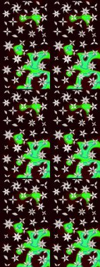 Raster illüstrasyonu. Kumaş, duvar kağıdı ve kağıt üzerine baskı yapmak için gelişen arka plan. Eski usul küçük çiçekli şirin bir eskiz deseni. Moda arka planında parlak buketler.