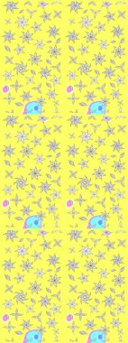 Raster deseni. Çiçekli çiçek deseni, suluboya. Küçük çiçekte güzel bir çiçek deseni..