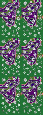 Renkli Bahar Teması eskiz kalıbı. Güzel kumaş deseni. Raster illüstrasyonu. Karalama çiçeği. Zentangle soyut çiçekleri. Düz Çiçek Elementleri Tasarımı.