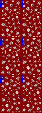 Kırmızı renkte çiçekler. Düz Çiçek Elementleri Tasarımı. Renkli Bahar Teması eskiz kalıbı. Raster illüstrasyonu. Çiçekli çiçek deseni, suluboya..