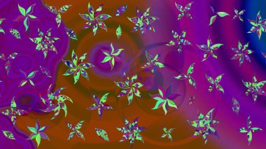 Raster. Eskiz geçmişi. Kumaş, tekstil, duvar kağıdı baskısı için. Tomurcukları çiçek olan sevimli bir çiçek deseni. Raster illüstrasyonu. Antika retro tarzı.