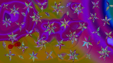 Taslak dekoratif arka plan, çiçek mandala. Mor renklerde. Çiçek. Raster illüstrasyonu.