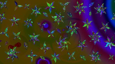 Süslü kumaş deseni. Çiçekli çiçek deseni, suluboya. Raster deseni.