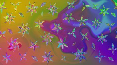 Desen, çizim, çiçek sınırı. Eski moda arka plan. Raster illüstrasyonu. Çiçek çelengi. Kıvırcık, parlak örgü. Güzel, pürüzsüz kumaş, tuval..