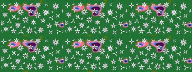 Klasik çiçek tasarımı elementleri. Yeşil kıvırcık çiçekler yeşil renkte şekillenir. Raster illüstrasyonu.