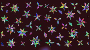 Moda baskısı. Çiçeğin suluboya çizimlerinin mükemmel deseni. Suluboya desenli çiçek deseni. Dekorasyon ve tasarım için güzel bir desen. Ayarlanmış.