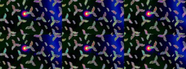 Kar Taneleri Karalamaları. El çizimi Noel Raster illüstrasyonu. Yeni Yıl Dekoratif Kar Taneleri Arkaplanı.