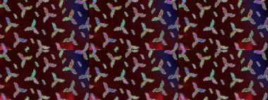 Kış sembolü. Raster resim. Kış. Renkli arka plan üzerinde izole suluboya kar taneleri.