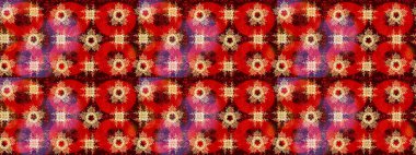 Kar taneleri koleksiyonu. Güzel bir kış süsü. Raster portakalı, kırmızı ve kahverengi kar tanelerinden izole edilmiş. Raster illüstrasyonu.