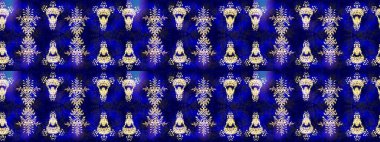 Kar tanesi rengarenk desen. Raster illüstrasyonu. Kar taneleri deseni. Raster kar taneleri arka planda. Soyut kar taneleri arkaplanda izole edilmiş düz tasarım.