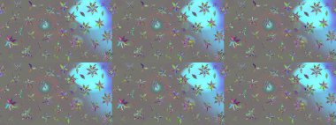 Küçük çiçekteki sevimli çiçek deseni. Gri renkli çiçekler.