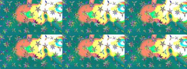 Moda baskıları için zarif bir şablon. Küçük renkli çiçekler. Motley illüstrasyonu. Küçük çiçekte güzel bir desen. Çiçekli bahar çiçekleri.