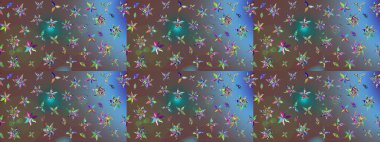 Suluboya, elle çizilmiş. Raster illüstrasyonu. Eskiz arkaplan modeli. Kahverengi yapraklı yabani çiçekler.