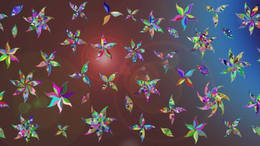 Taslak dekoratif arka plan, çiçek mandala. Çiçek. Kahverengi renklerde. Raster illüstrasyonu.