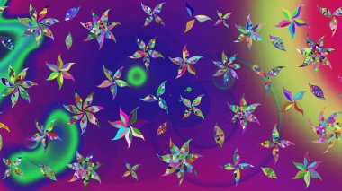 Mor renkli çiçekler. Gömlek, arka plan modelini çiz. Tropik çiçekler.