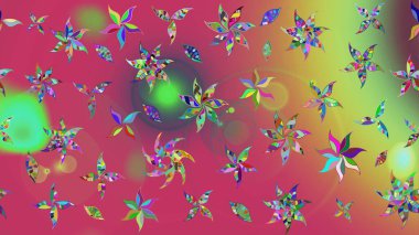 Pembe renkli çiçekler. Çiçekli karalama şeklinde Raster çiçek deseni. Yumuşak, bahar çiçekli arka plan.