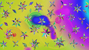 Sarı renkte güzel çiçekler olan eskiz deseni, suluboya çiçek deseni, duvar kağıdı, kart ya da kumaş için fayanslı. Raster..